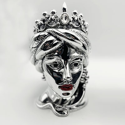 Cornici in argento: Testa mora in Argento h.25by Sequenze